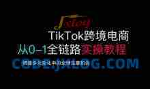 TikTok跨境电商从0-1全链路全方位实操教程，把握多元变化中的全球生意机会
