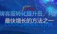 金牌客服转化提升班，利润率最快增长的方法之一