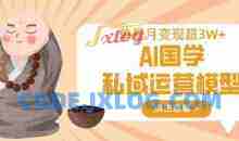 AI国学私域运营模型，单号月变现过W
