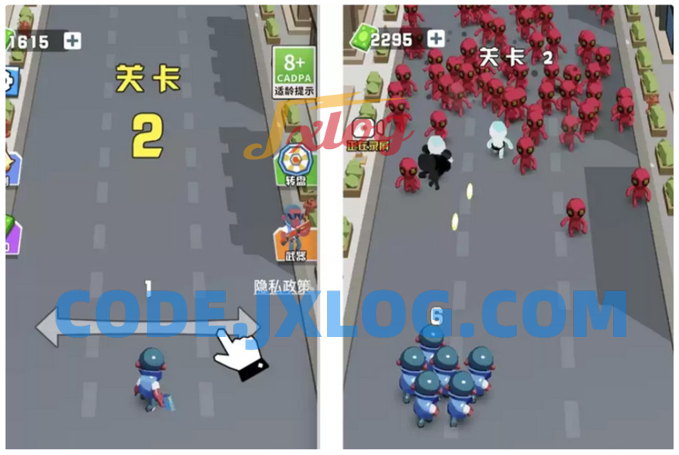 Cocos creator 激战突围 休闲闯关 类小游戏源码，完整游戏源码