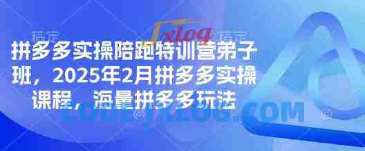 拼多多实操陪跑特训营弟子班,2025年2月拼多多实操课程,海量拼多多玩法 拼多多实操陪跑特训营弟子班,2025年2月拼多多实操课程,海量拼多多玩法