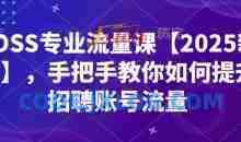BOSS专业流量课【2025新课】手把手教你如何提升招聘账号流量
