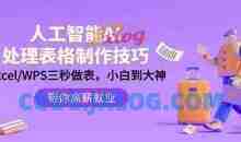 人工智能-AI处理表格制作技巧：ExcelWPS三秒做表，大神到小白