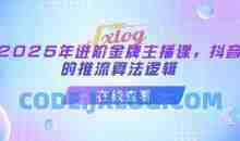 谢大嘴2025年进阶金牌主播课，抖音的推流算法逻辑