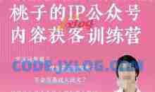 桃子IP公众号内容获客训练营(第3期)，一门让你公众号从0到商业闭环的课程