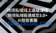 跨境私域线上高级课程，跨境私域极速成交3.0+Ai智能客服