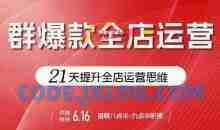 贾真电商群爆款全店运营，21天提升全店运营思维，起店、全店运营爆款不断