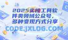 2025实操工具软件类领域公众号，多种变现方式分享