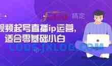 抖音快手短视频起号直播ip运营，适合零基础小白