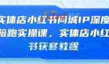 实体店小红书同城IP深度陪跑实操课，实体店小红书获客教程