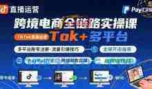 跨境电商线上课，TikTok 直播运营 + 多平台账号注册 + PayPal 万里汇实操教程