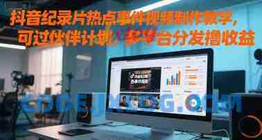 抖音纪录片热点事件视频制作教学,可过伙伴计划,多平台分发撸收益 抖音纪录片热点事件视频制作教学,可过伙伴计划,多平台分发撸收益