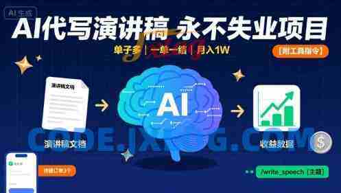 AI代写演讲稿,永不失业项目,单子多一单一结【附工具指令】 AI代写演讲稿,永不失业项目,单子多一单一结【附工具指令】