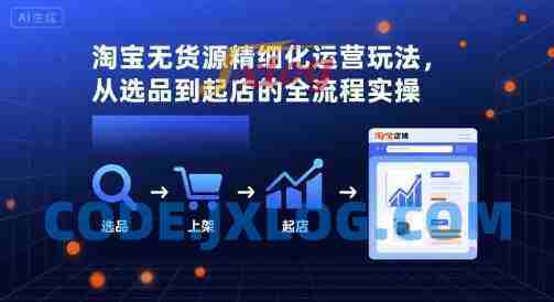 淘宝无货源精细化运营玩法,从选品到起店的全流程实操 淘宝无货源精细化运营玩法,从选品到起店的全流程实操