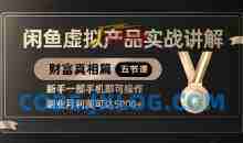 闲鱼虚拟产品实战讲解，新手一部手机即可操作，副业月利润可达5k+