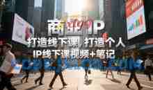 商业IP打造线下课，打造个人IP线下课视频+笔记