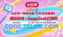 小红书一年陪伴课【2025年新课】，用短视频+deepSeek打爆款，史上最干货的小红书店铺爆款课程