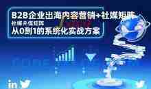 B2B企业出海内容营销+社媒矩阵，从0到1的系统化实战方案