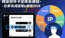 淘百万商业班年卡全体系课程-社群私域变现ip教程2025