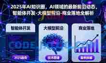 2025年AI知识圈，AI领域的最新前沿动态，智能体开发-大模型前沿-商业落地全解析