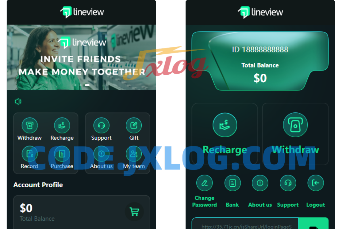 lineview海外汽车投资理财源码/前端html+后端PHP