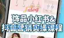 抖音+小红书饰品卖货：货源、开店、内容全教会，让新手快速掌握饰品线上营销全流程，轻松开启变现路