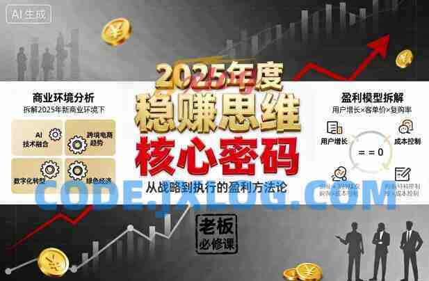 2025年度稳賺思维老板创业营,拆解2025年新商业环境下,企业实现持续盈利的核心密码 2025年度稳賺思维老板创业营,拆解2025年新商业环境下,企业实现持续盈利的核心密码