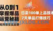 抖音小店爆品打造与矩阵裂变实战课，从0到1掌握爆品运营秘籍