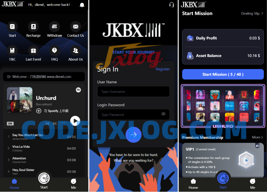 音乐推广接单平台 JKBX海外音乐抢单系统源码 自动抢单系统Thinkphp框架 附教程