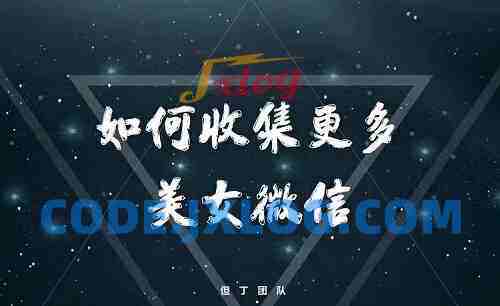 但丁系列《如何收集更多美女微信》