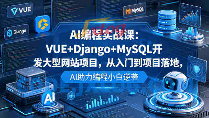 AI编程实战课:VUE+Django+MySQL开发大型网站项目,从入门到项目落地,AI助力编程小白逆袭 AI编程实战课:VUE+Django+MySQL开发大型网站项目,从入门到项目落地,AI助力编程小白逆袭