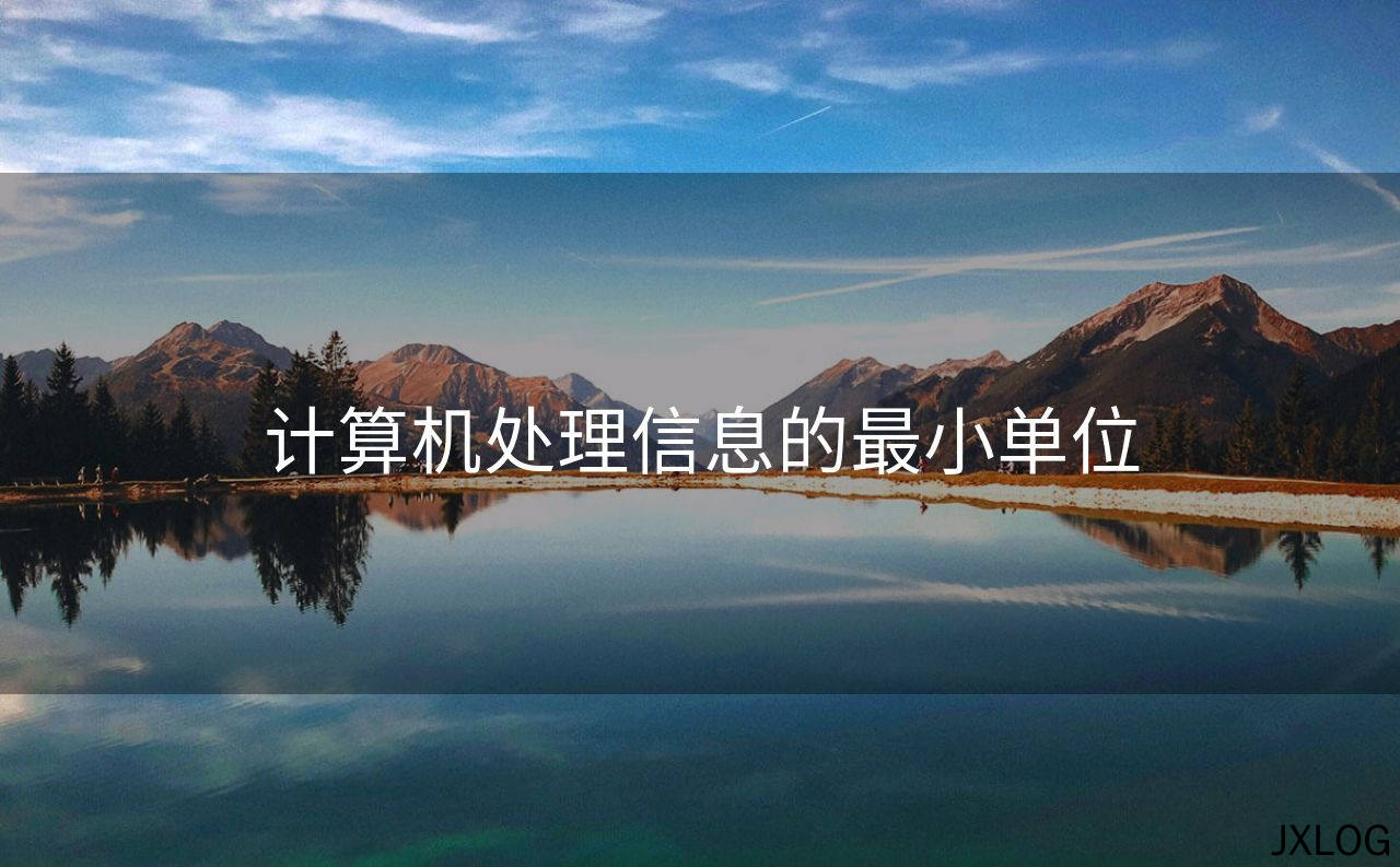 计算机处理信息的最小单位