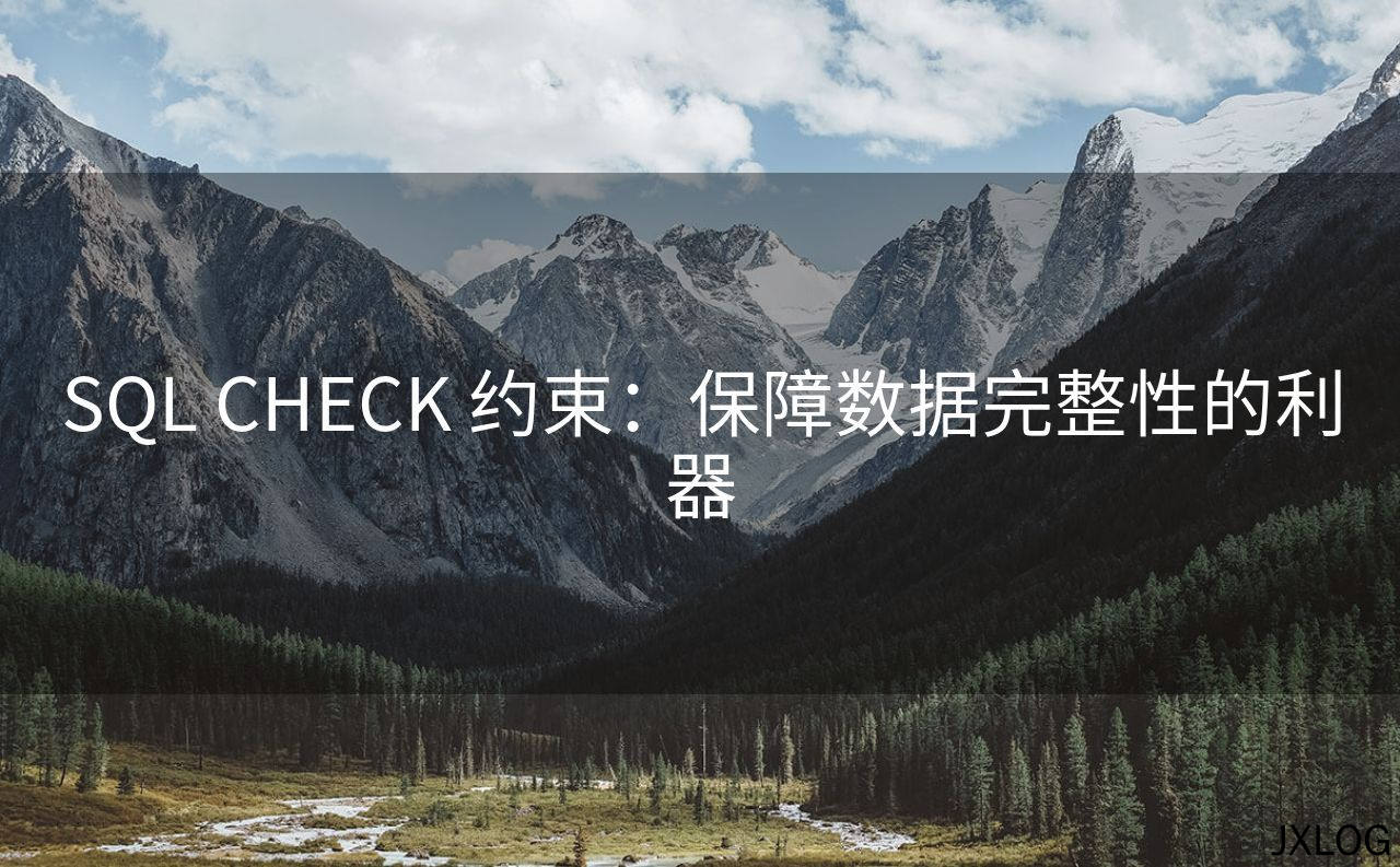 1、SQL CHECK 约束：保障数据完整性的利器 - JXLOG
