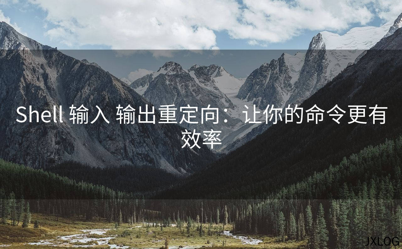 Shell 输入 输出重定向：让你的命令更有效率
